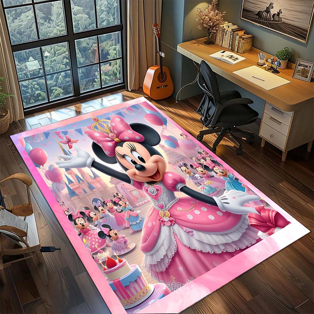 

Mickey & Minnie: Minimalist Style Rug Carpet Large Area Rug Non Slip Washable Floor Mat Gamer Room Bedroom Home Decor 60x90cm