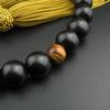 Korale modlitewne Myorenka dla mężczyzn Juzu Ebony 13mm 22 kulki niebiański kamień tygrysie oko Korale modlitewne + koraliki modlitewne woreczek zestaw różaniec jednoręczny nieformalna modlitwa
