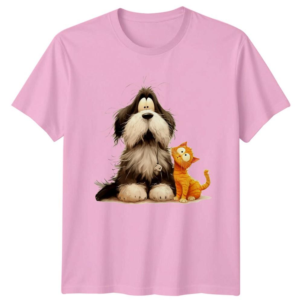 Shaggy Dog Cat Pets Animals Unisex Unisex Graphic Tee Unisex Shirt