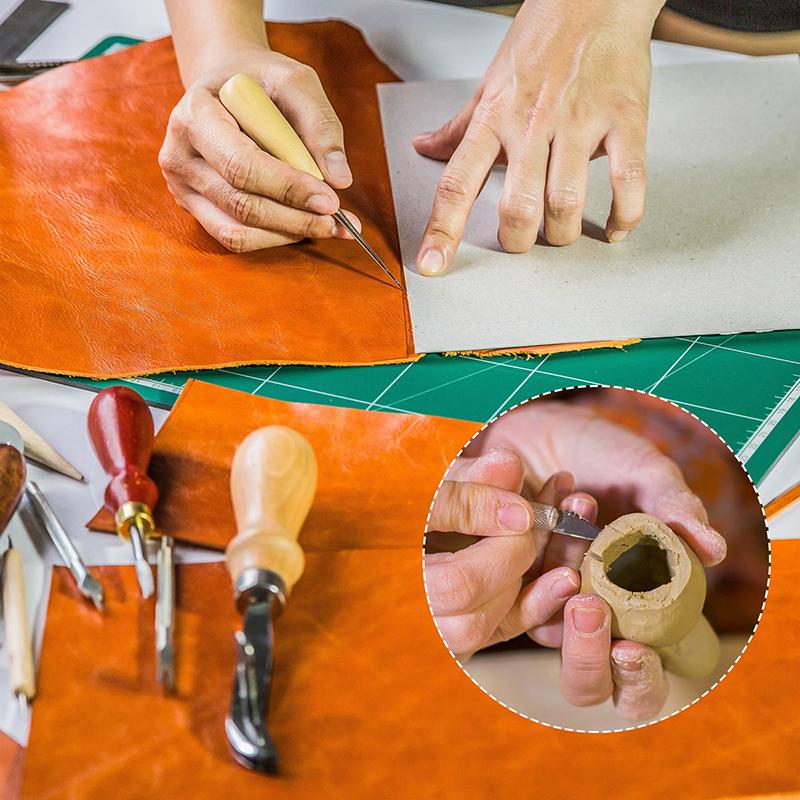4pcs Professional Wood Carving Chisel Hand Tool Small/Medium/Big Flat/Triangle/Arc/Diagonal Blade Wood Carving Knife Set