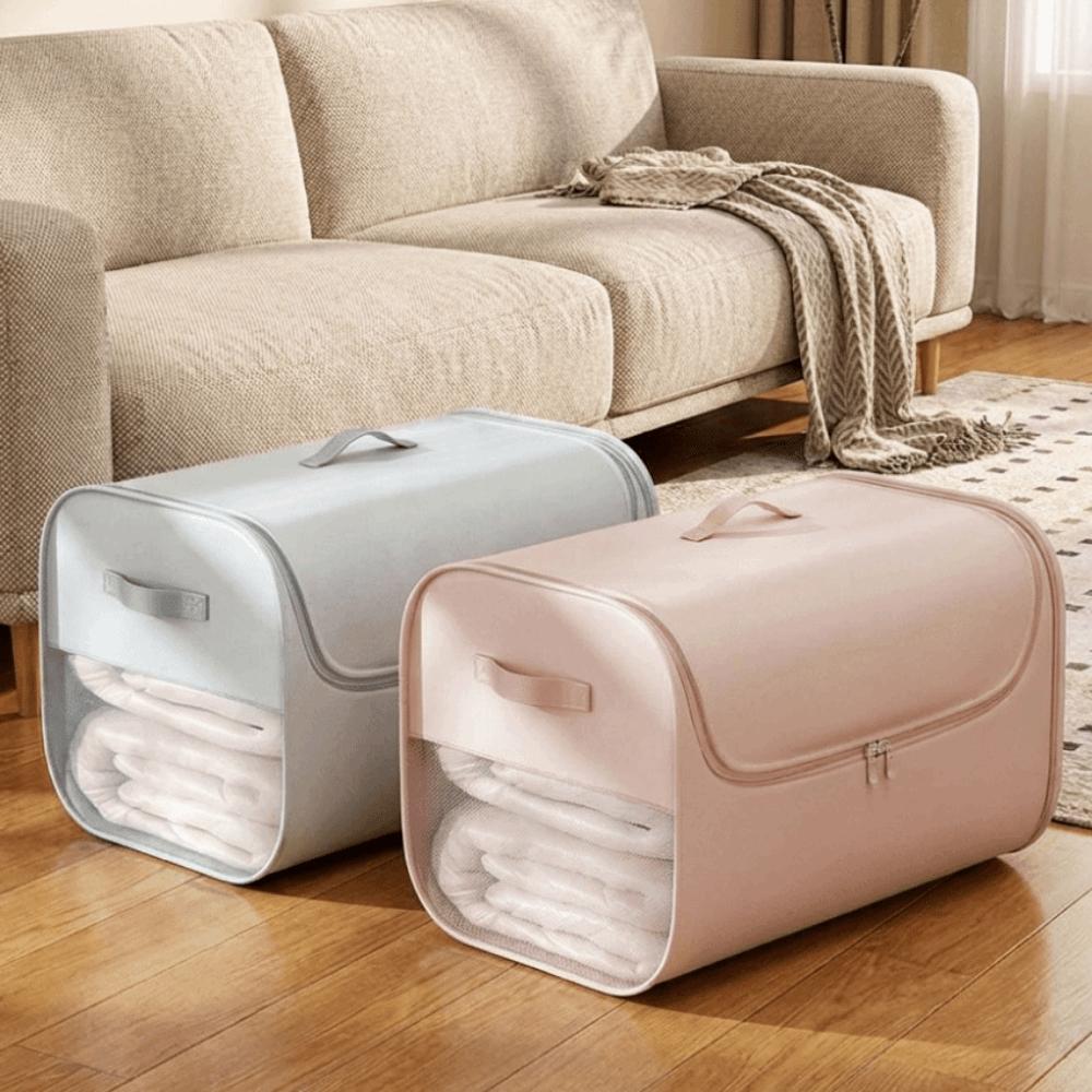 Visible Quilt Storage Bag Large Capacity Blanket Storage Organizer Clothes Storage Bag for Bedroom