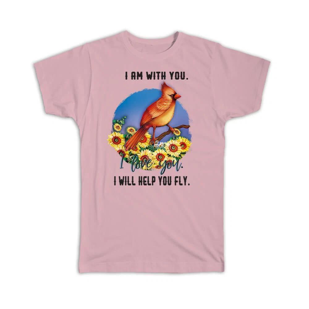 

Gift T-Shirt : Cardinal Sunflowers Bird Grieving Lost Loved One Grief Healing L