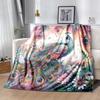 1pc Peacock & Flowers Blanket Soft Warm Bedding Throw for Room Decor, Living Room, Travel .K071