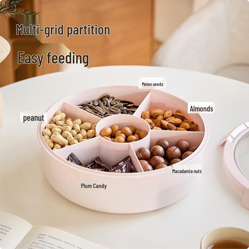 Buckleable High-Value Fruit Plate & Sunflower Seed Storage Box - 2025 New Macaron Candy Box for Living Room Coffee Table or Wedding Gift