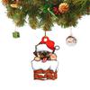 Christmas Dog Ornament Acrylic Christmas Tree Hanging Pendant Sign Statue Decorations 2023 New Year Gift Party Supplies