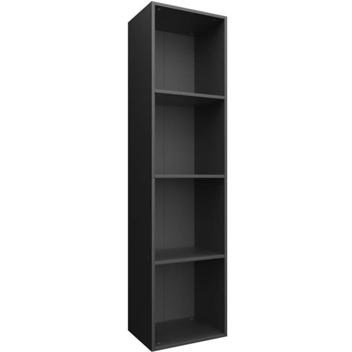 VidaXL Bibliothèque/Meuble TV Noir 36 x 30 x 143 cm Aggloméré