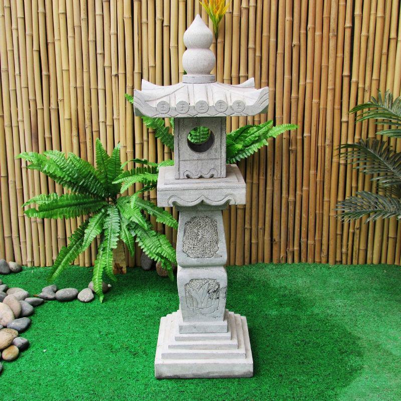 Antique Bluestone Courtyard Lantern: Outdoor Landscape Stone Lamp in New Chinese Style