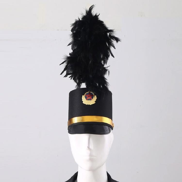 Cappello da Adulto Vintage a Tesa Larga Cappello da Guardia d'Onore Cappello da Tamburmaggiore Spettacoli