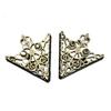 Korean Retro Brooch Hollow Triangle Shield Collar Buckle Collar Pin Ladies Shirt Collar Collar Corner Clothing Accessories