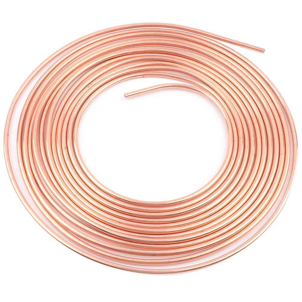 

25ft 7.62m Roll Tube Coil Of 3/16 OD Copper Nickel Brake Pipe Hose Line Piping Tube Tubing Anti-rust Brake Line Tubing A