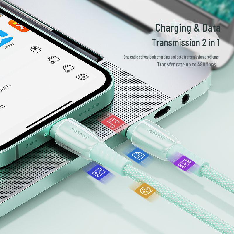 ESSAGER Rainbow Series Fast Charging Data Cable for Apple Devices