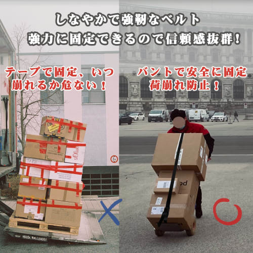 AWELCRAFT [Reinforced] Cargo Lashing Straps, 200kg Breaking Load, 4m x 4 Straps, 25mm Wide, Cargo Securement Band, Fastening Strap, Product Liability