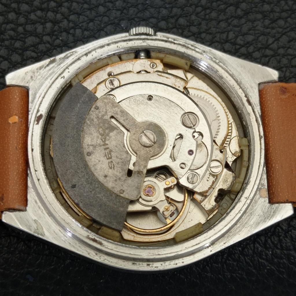 VINTAGE SEIKO 5 AUTOMATIC JAPAN 6309A MENS WHITE COLOR DIAL WATCH A702729-1