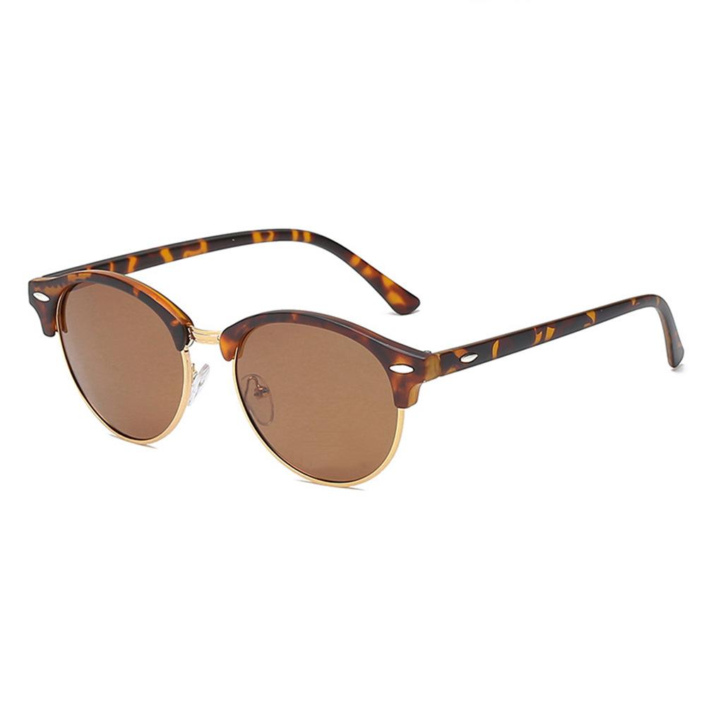 

Round Sunglasses Half Frame Women Popular Brand Designer Retro Men Summer Style Sun Glasses only 1 sunglasses