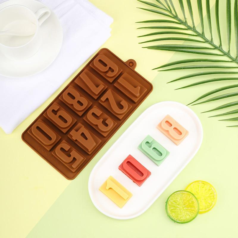Silicon Numbers 0-9 Molds Premium Nonstick CCmax for Homemade Chocolate, Candy, Jelly or Ice Cubes