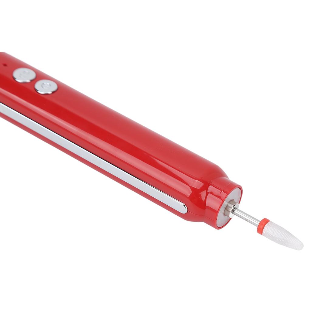 Nail Drill Machine USB Charging 3 Speeds Portable Electric Nail File Set with Light for Manicure Pedicure