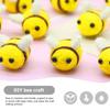 10Pcs Felt Bees Decoration for Crafts Wool Bee Decor Plush Knitted Flowers for Tiered Tray Decoration DIY Craft Decoration Party