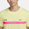 New Nike Dri Fit Miler T Shirt Men's Yellow Green FQ8019-331