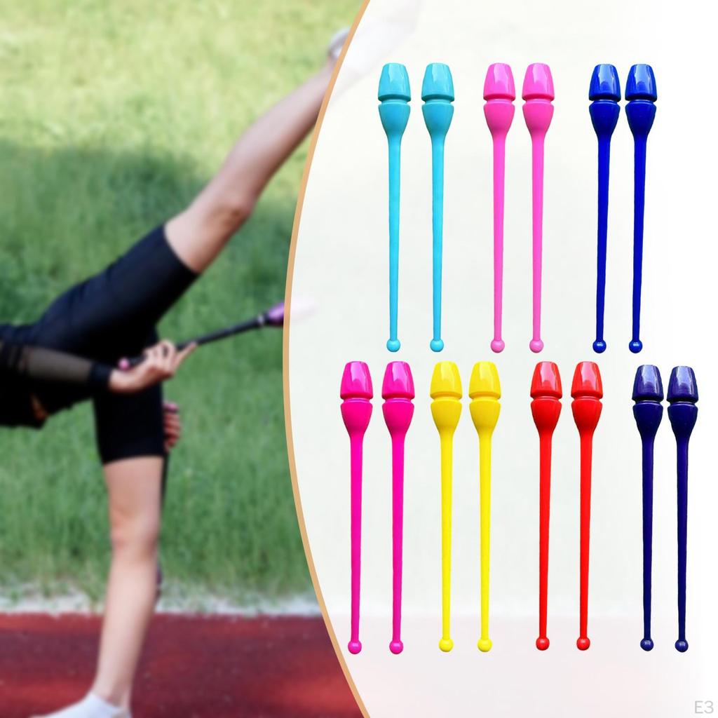 2 Pieces Rhytmic Gymnastics 44cm Easy to Control Training Equipment Exercise Pole for
