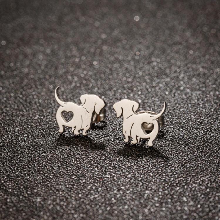 Fashion Ear Jewelry Pet Dog Ear Stud Dachshund Ear Pins Alloy Material for Daily