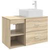 Bathroom Furniture Set 2 Pcs Sonoma Oak Wood Based Material