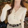 Women's Red Sweater Spring and Autumn Base Layer Inner Wear High-End Top Autumn and Winter Knitted Shirt