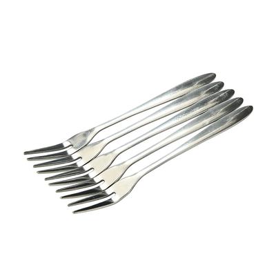 5 Pcs Stainless Steel Fruit Fork Two Tooth Dessert Fork Home Kitchen Supplies