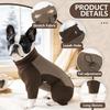 High Stretch Fleece Dog Jumpsuit Soft Warm Dog Warm Pajamas Dog Winter Home Outfit  Sleeping