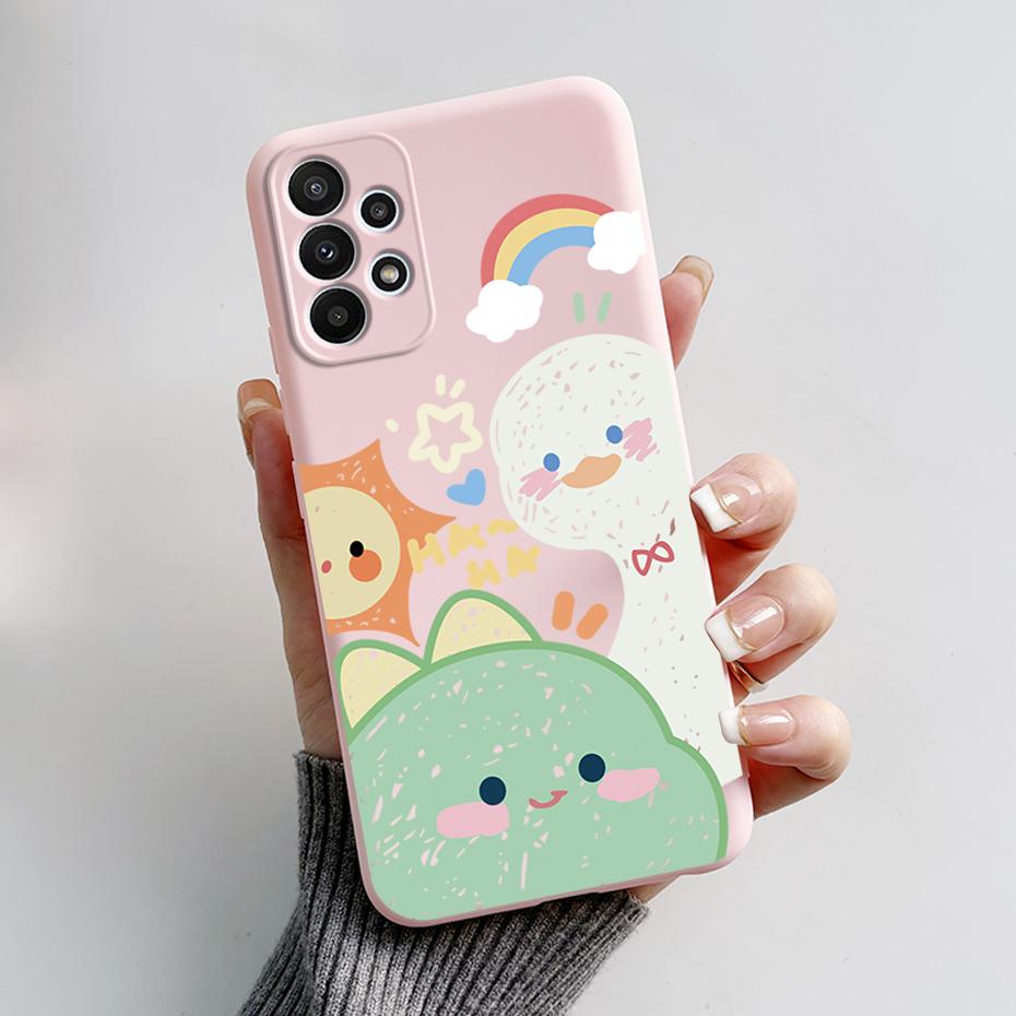 For Samsung Galaxy A53 5G Case Cover SM-A536B Stylish Painted Silicone Soft Protector Cover For Samsung A23 A33 A73 5G A 53 Capa