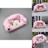 Cute Sanrio Melody Plush Pencil Bag Girl Cartoon Makeup Bag
