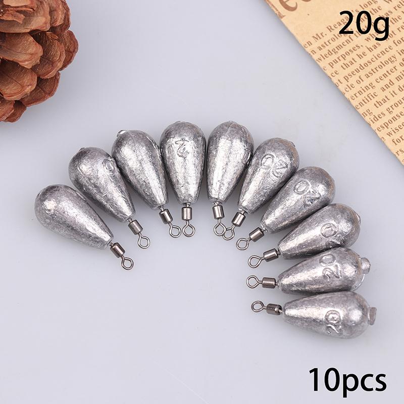 10 Stück/Los Schnurbleie Hakenverbinder Angelbleie 3,5g 5g 7g 10g 14g Weichköderblei Barsch Angelzubehör Zubehör