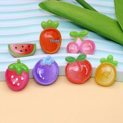 Handmade Resin Hair Accessories: Cream Glue DIY Clips, Ties & Transparent Fruit Patches
