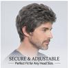 Men's Short Gray Layered Realistic Wig, Heat Resistant Synthetic Hair with Adjustable Breathable Cap for Daily & Casual Wear