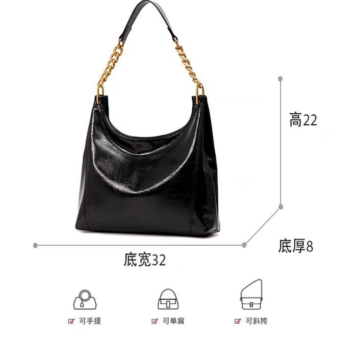 Premium Tote Bag Women's Large Capacity Commuter Underarm Shoulder Bag Soft Leather Crossbody Bag Chain Bag