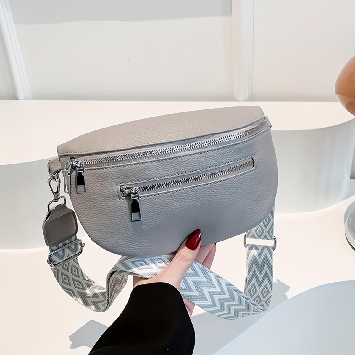 

Женский рюкзак через плечо в стиле бохо с широким плечевым ремнем, спортивный, однотонный, из искусственной кожи, со съемным плечевым ремнем и застежкой-молнией. серый