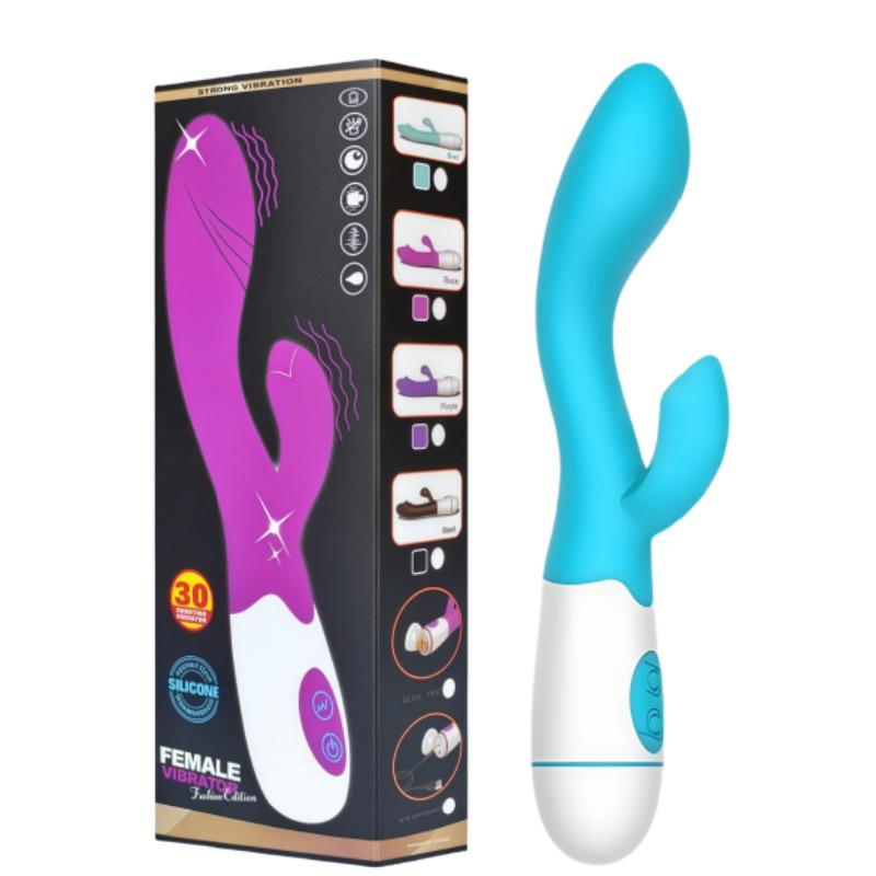 Rechargeable Silicone Dual Vibration G-Spot Vibrator for Women - Masturbation Massager