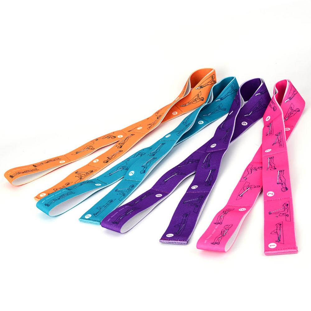 Yoga Pull Strap Belt Polyester Latex Elastic Latin Dance Stretching Band Loop Yoga Pilates GYM Fitness Exercise Resistance Bands