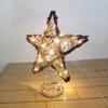 Christmas Tree Topper Star with Light Simple Installation Luminous Hollow Star Tree Topper Christmas Tree Decoration