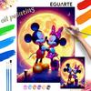Mickey Minnie Moon Oil Painting Art Handmade Diy Painting Home Decoration Gift