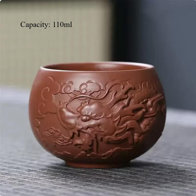 

Китайская ручная резьба, чашка из фиолетовой глины, портативная чайная пиала для улицы, домашняя мастер-чашка, традиционная чайная чашка из исинской глины, домашняя посуда для напитков See options chart