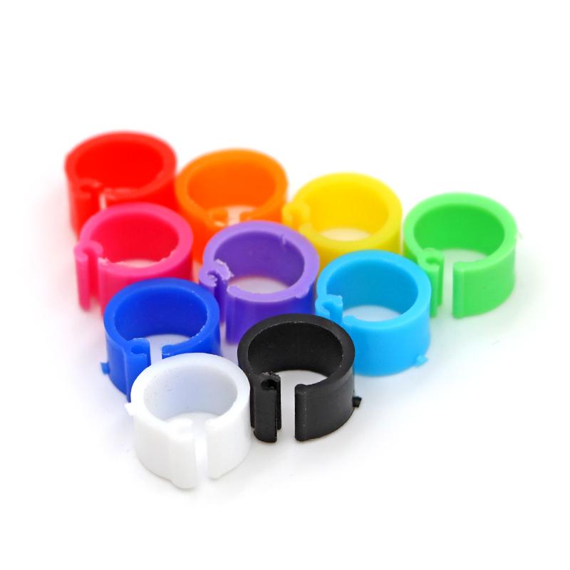 100 Stück Vogel Tauben Fußringe 10 Farben Innendurchmesser 8mm Kunststoff Tauben Clip Ring Taube Taube Wachtel Fußring