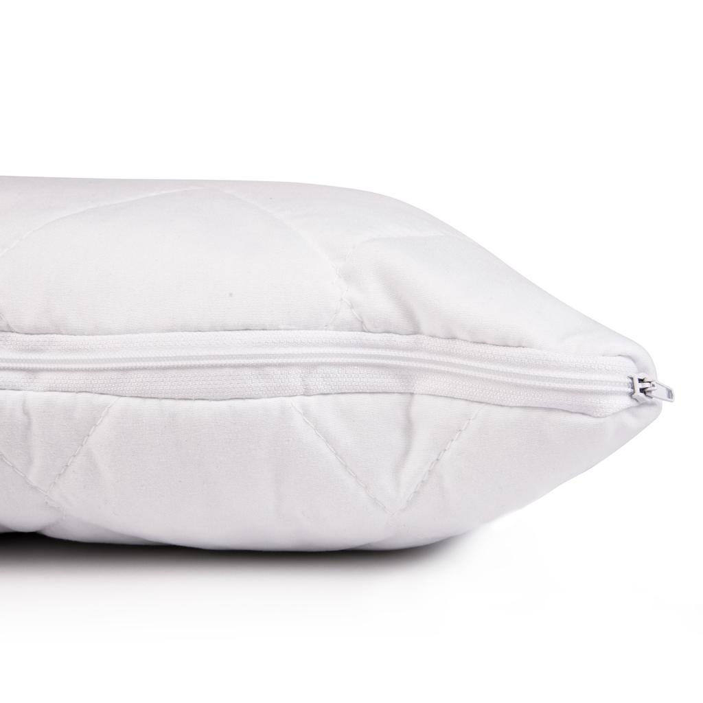 50x60 Anti-allergic Pillow with Zipper Insert, All-season, Quilted, White