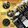 50th Birthday Black Gold Party Decoration Back In 1976 Backdrop Large Banner Birthday Party Poster Supplies Vintage 1976 Photography Background for