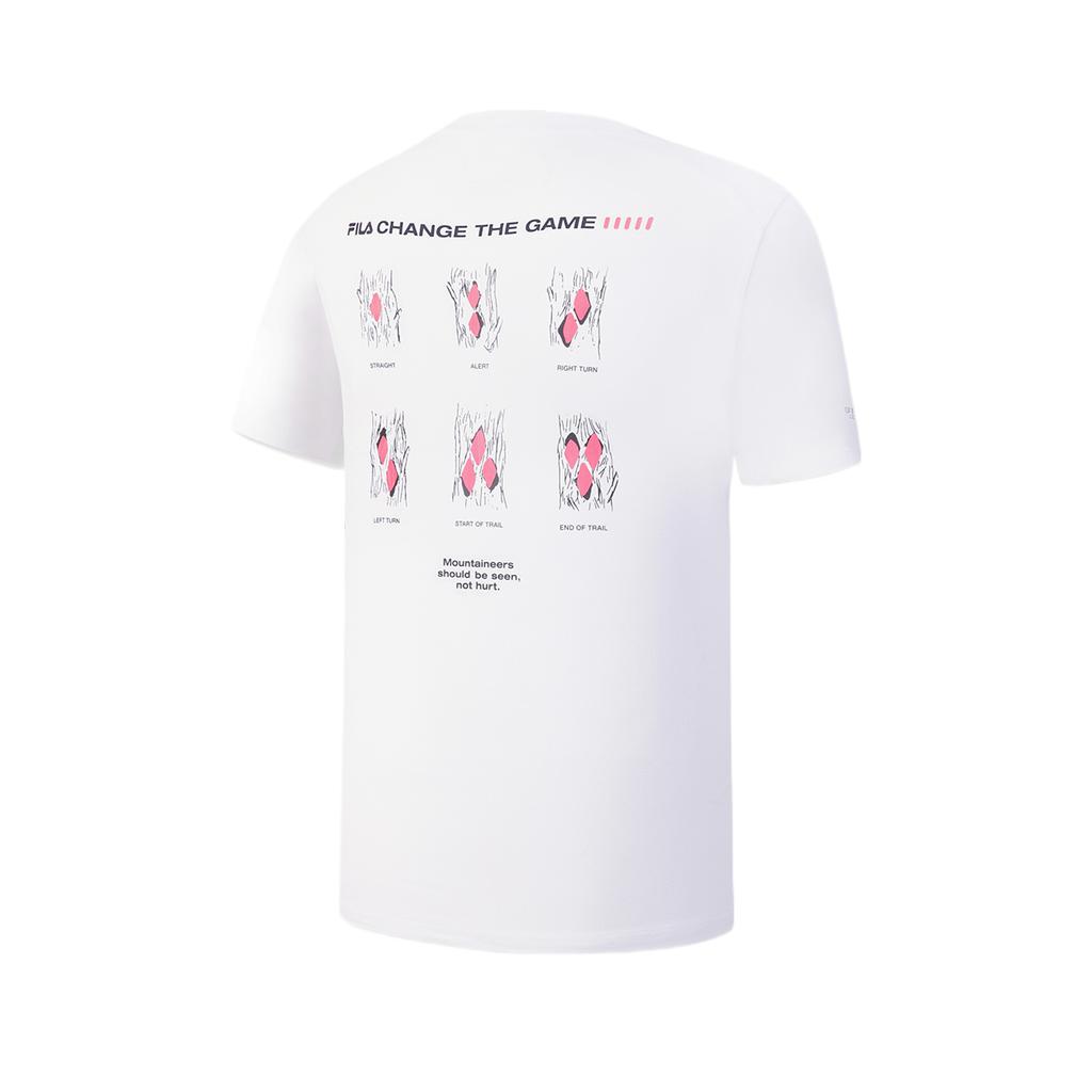 FILA EXPLORE T-Shirts Men's Bright White Crew Neck Moderate