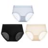 Odifen Women's 60S Modal 5A Antibacterial Seamless Mid-Waist Briefs 3-Pack