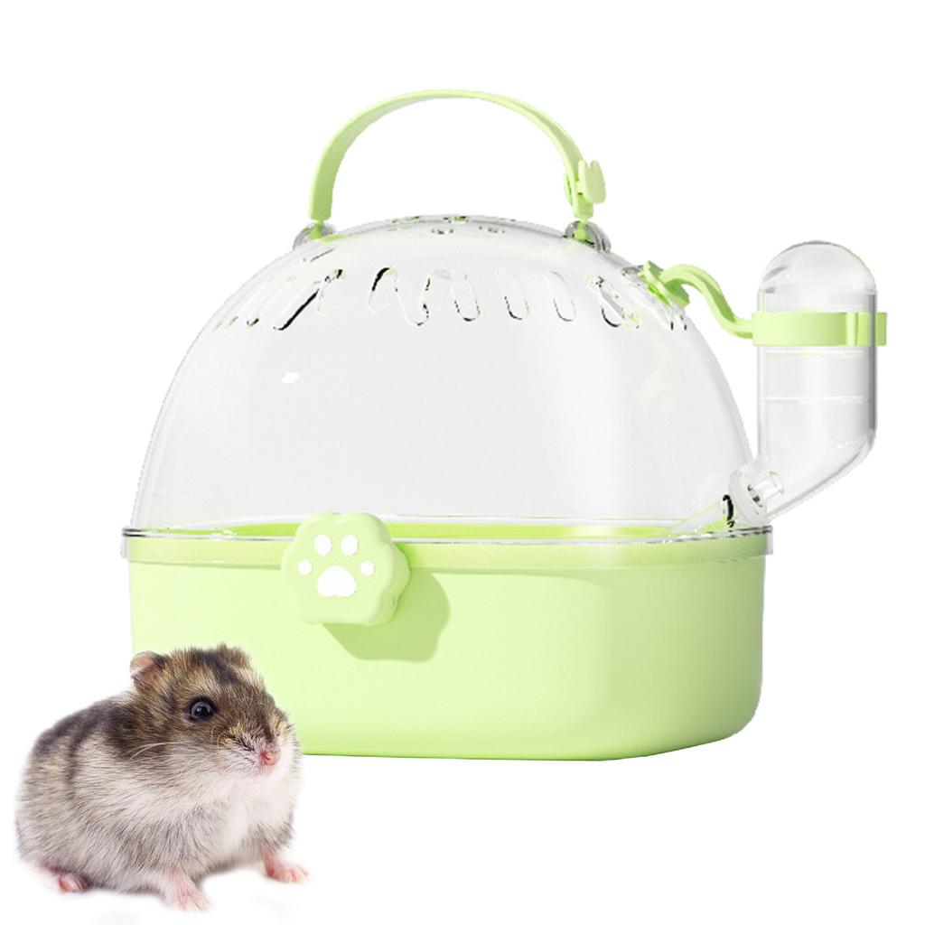 Hamster Outdoor Carriers Cage Portable Hamster Cage with Clear Large Flip Cover for Hamster Bird Carrying Pet Supplies