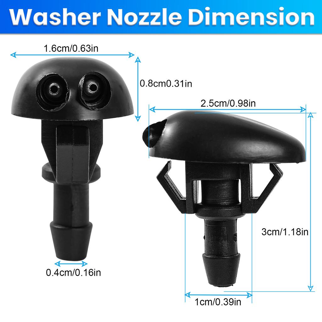 Windscreen Wiper Washer Nozzle Jet For Nissan Navara D22 D40 Silvia 200sx S14 S15 Sentra B15 Sunny B13 B14 Pathfinder R50