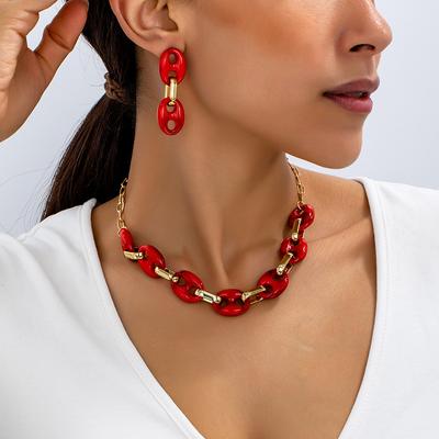Fashion Necklace Earrings For Women Ladies