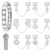 Double Chain Bracelet Charms Fit 9mm Bracelet DIY Making Charm Bracelet Link Spliceable Stainless Steel Charm Italian Links