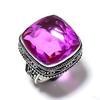 Pink Amethyst Gemstone 925 Sterling Silver Gift Jewelry Ring Size 8